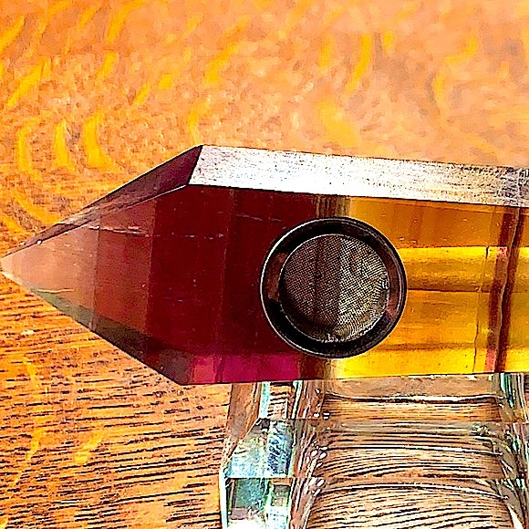 YELLOW PURPLE FLUORITE POINT HERBAL - Picture 5 of 7